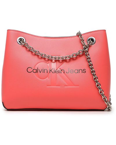 Calvin Klein Handtasche sculpted shoulder bag 24 mono k60k607831 tco - Pink