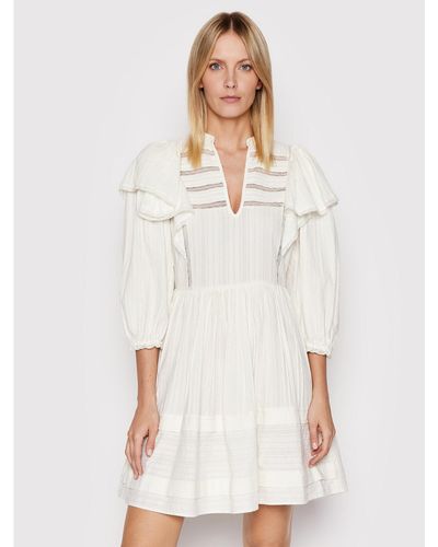 Twin Set Kleid Für Den Alltag 221Tp2280 Weiß Regular Fit
