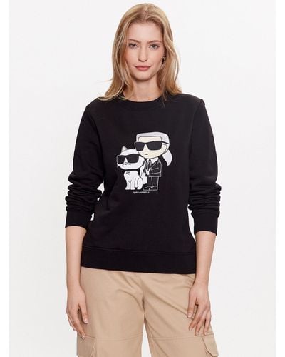 Karl Lagerfeld Sweatshirt Ikonik 2.0 230W1803 Regular Fit - Schwarz