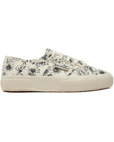 Superga Sneakers Aus Stoff Sketched Flowers 2750 S6122Nw - Weiß