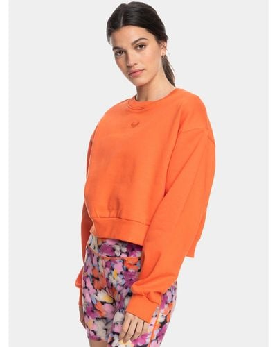 Roxy Sweatshirt Ess Nrj Cn Otlr Erjft04670 Regular Fit - Orange