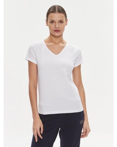 EA7 T-Shirt 3Dtt01 Tjfkz 1100 Weiß Slim Fit