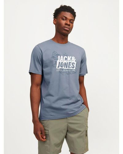 Jack & Jones T-Shirt Map 12257908 Regular Fit - Blau