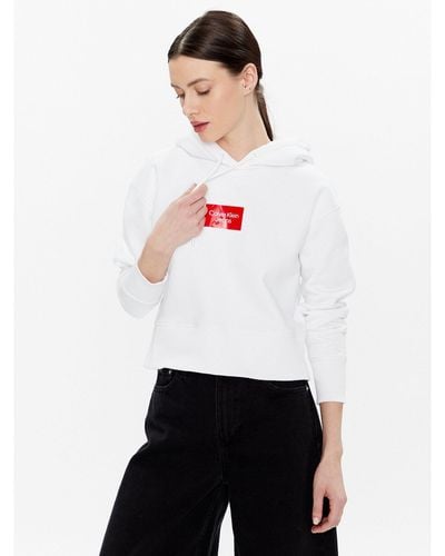 Calvin Klein Sweatshirt J20J220561 Weiß Regular Fit