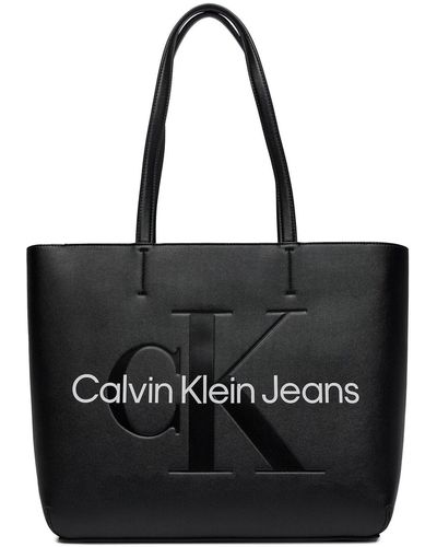 Calvin Klein Handtasche Sculpted Shopper29 Mono K60K610276 - Schwarz