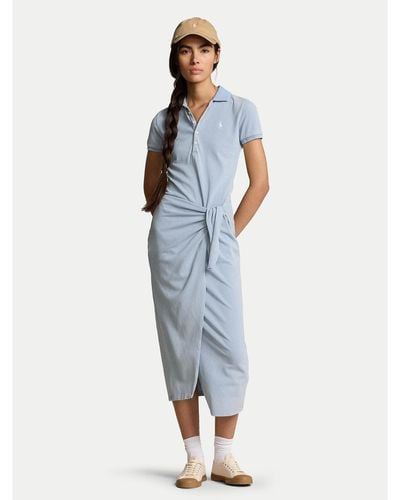 Polo Ralph Lauren Kleid Für Den Alltag 211935605002 Slim Fit - Blau