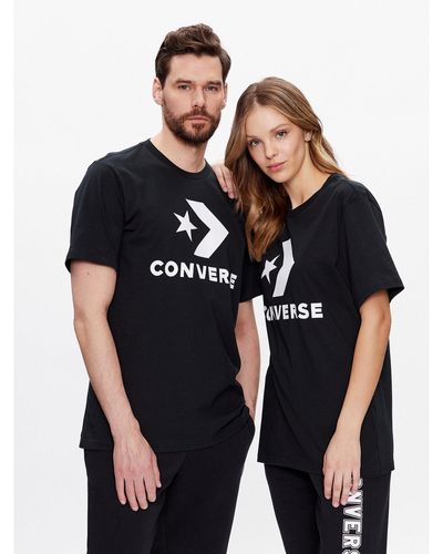 Converse T-Shirt Chuck Patch 10025458-A02 Standard Fit - Schwarz