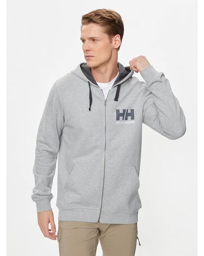 Helly Hansen Sweatshirt Hh Logo Full Zip Hoodie 34163 Regular Fit - Grau