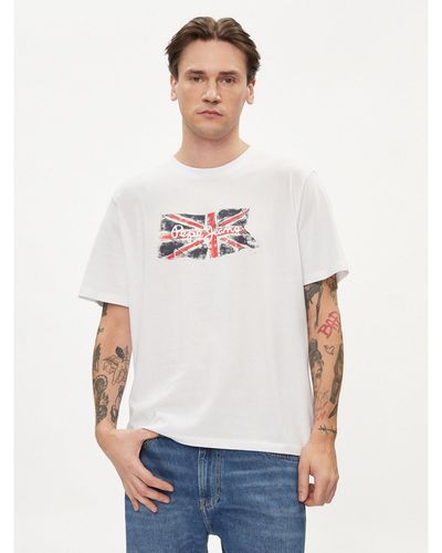 Pepe Jeans T-Shirt Clag Pm509384 Weiß Regular Fit