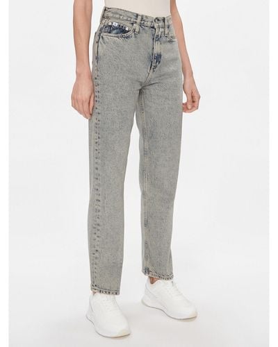 Calvin Klein Jeans High Rise Straight J20J222455 Straight Fit - Grau