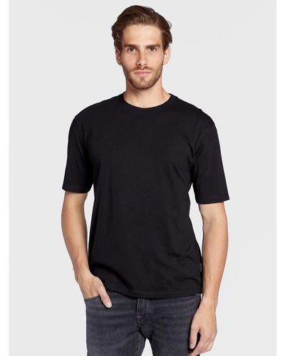 Sisley T-Shirt 3I1Xs101J Regular Fit - Schwarz