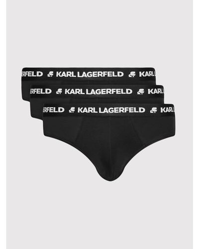 Karl Lagerfeld 3Er-Set Slips Logo 211M2103 - Schwarz