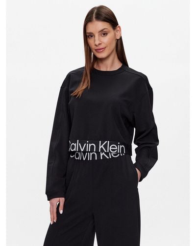 Calvin Klein Sweatshirt 00Gws3W303 Boxy Fit - Schwarz