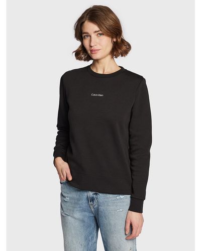Calvin Klein Sweatshirt Micro Logo K20K205453 Regular Fit - Schwarz