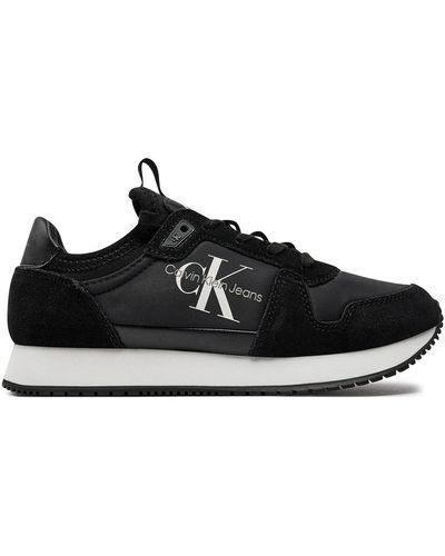 Calvin Klein Sneakers Runner Sock Laceup Ny-Lth W Yw0Yw00840 - Schwarz