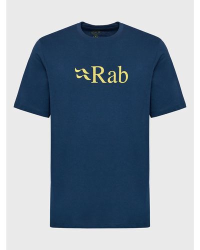 Rab T-Shirt Stance Logo Tee Qcb-08-Di Regular Fit - Blau