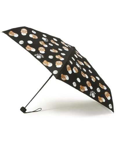 Moschino Regenschirm Supermini A 8202 - Schwarz