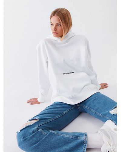 Calvin Klein Sweatshirt J20J220945 Weiß Oversize