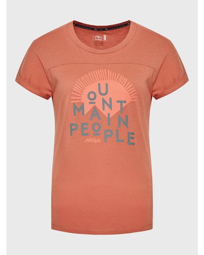 Maloja Technisches T-Shirt Birnmoosm. 34153-1-8583 Regular Fit - Orange