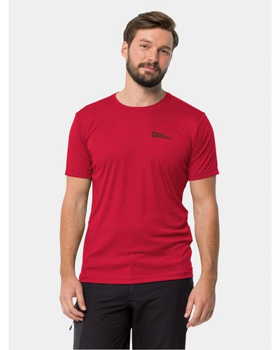 Jack Wolfskin Technisches T-Shirt Tech 1807072 Regular Fit - Rot