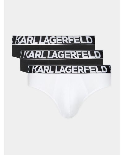 Karl Lagerfeld 3Er-Set Slips Full Elastic Brief Set (3X) 235M2114 - Schwarz