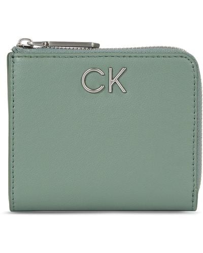 Calvin Klein Damen Geldbörse Re-Lock Za Wallet Sm K60K611097 Grün