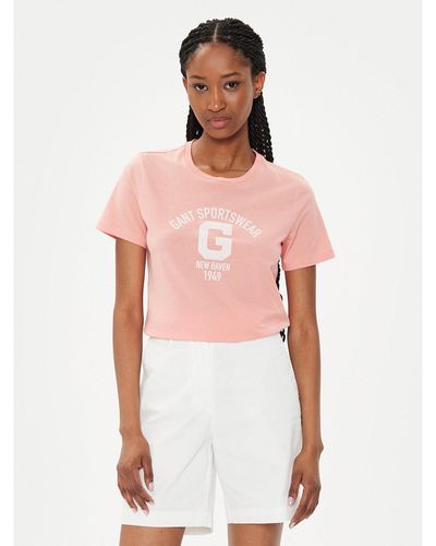 GANT T-Shirt Logo 4200849 Regular Fit - Pink