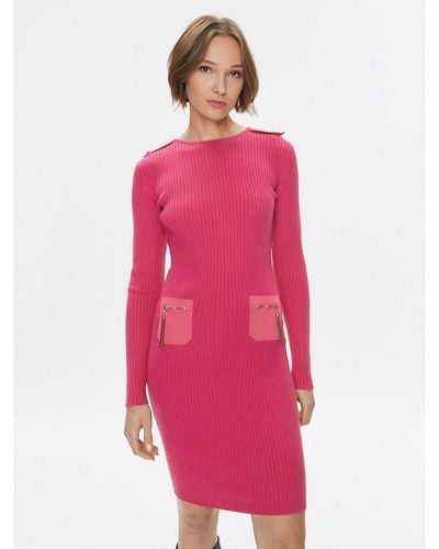 Fracomina Kleid Für Den Alltag Fs23Wd5009K50401 Slim Fit - Pink
