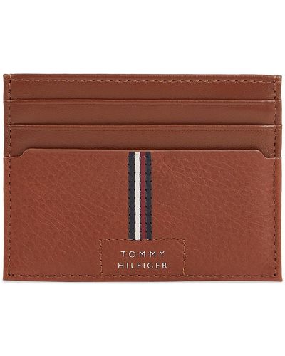 Tommy Hilfiger Kreditkartenetui Th Premium Leather Cc Holder Am0Am12186 - Braun
