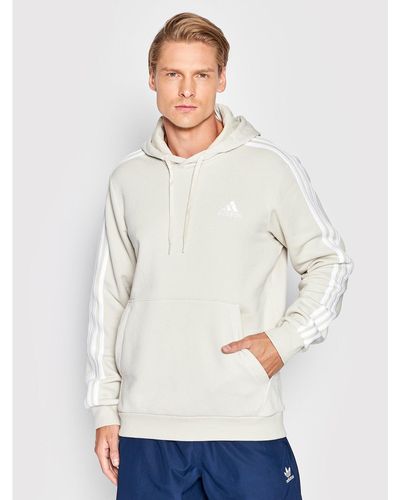 adidas Sweatshirt Essentials Fleece 3-Stripes Hl2265 Regular Fit - Grau