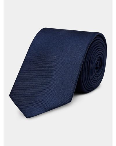 Calvin Klein Krawatte Twill Solid Silk Tie K10K112320 - Blau