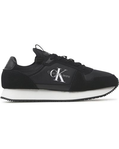 Calvin Klein Sneakers Runner Sock Laceup Ny-Lth Ym0Ym00553 - Schwarz