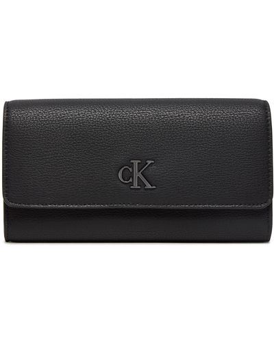 Calvin Klein Große Damen Geldbörse Minimal Monogram Long K60K612267 - Schwarz