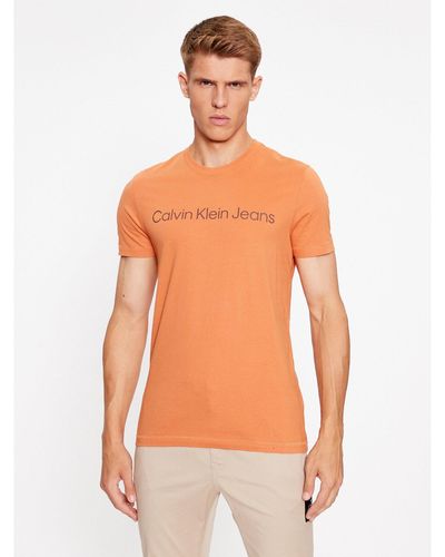 Calvin Klein T-Shirt J30J322344 Slim Fit - Orange