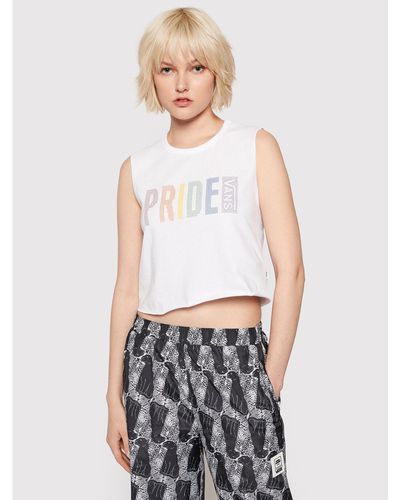 Vans Bluse Pride Muscle Vn0A5Eua Weiß Relaxed Fit
