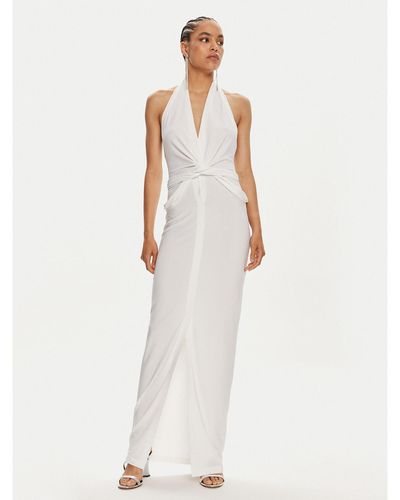 Norma Kamali Abendkleid St1243Hpd51944 Weiß Slim Fit