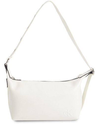 Calvin Klein Handtasche ultralight shoulder bag22 pu k60k611227 ivory ybi - Weiß