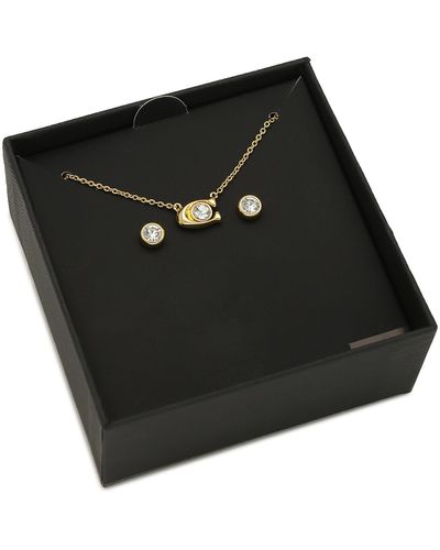 COACH Schmuckset Halskette Und Ohrringe Signature Necklace & Earring Set 37412845Gld110 - Schwarz