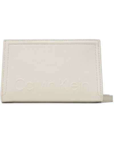 Calvin Klein Handtasche Minimal Hardware Crossbody K60K609846 - Natur