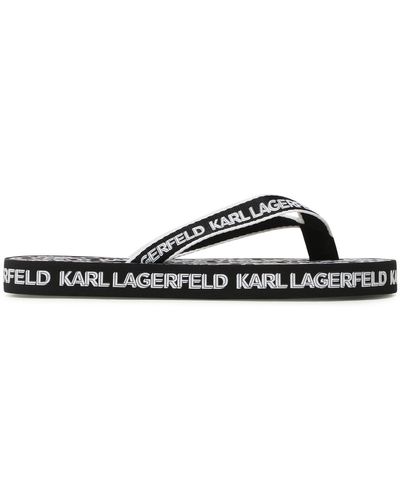 Karl Lagerfeld Zehentrenner kl81003 y01 black/white weave - Schwarz