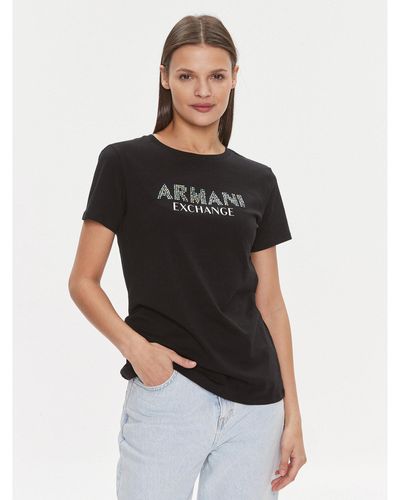 Armani Exchange T-Shirt 3Dyt13 Yj8Qz 1200 Regular Fit - Schwarz