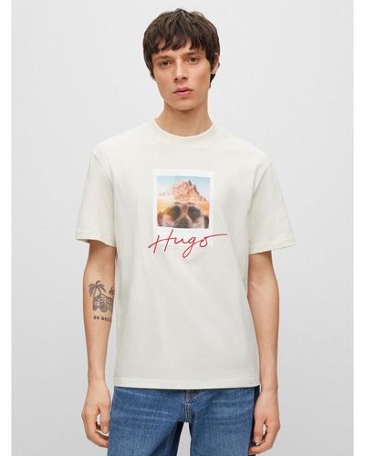 HUGO T-Shirt 50494397 Relaxed Fit - Weiß