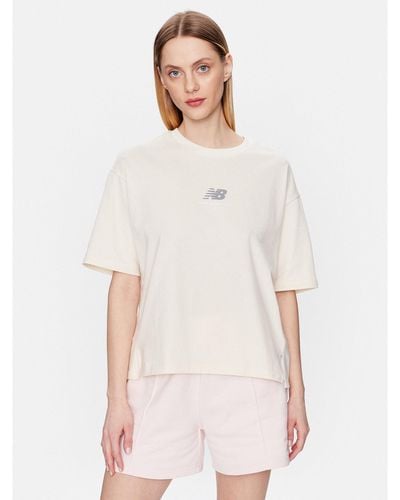 New Balance T-Shirt Wt31511 Oversize - Weiß