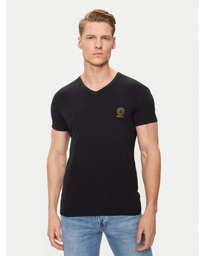 Versace T-Shirt Auu01004 Regular Fit - Schwarz