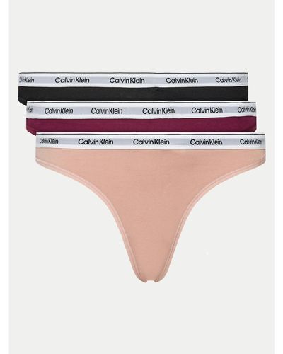 Calvin Klein 3Er-Set Stringtangas 000Qd5209E - Lila