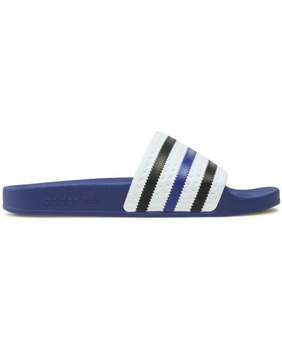 adidas Pantoletten Adilette Slides Ig7500 Ftwwht/Cblack/Brblue - Blau