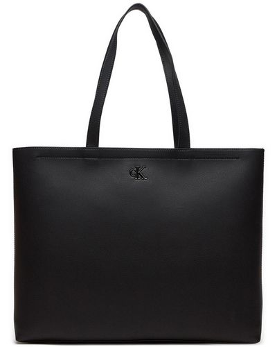 Calvin Klein Handtasche Minimal Monogram Slim K60K612236 - Schwarz