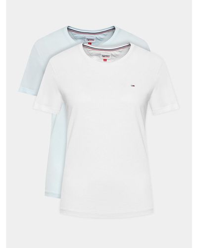 Tommy Hilfiger 2Er-Set T-Shirts Dw0Dw11459 Regular Fit - Weiß