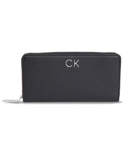 Calvin Klein Große Damen Geldbörse Ck Daily Large Zip Around Wallet K60K611778 - Schwarz