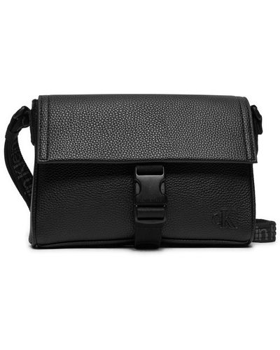 Calvin Klein Handtasche Ultralight Slim Flap Bag Pu K50K512022 - Schwarz